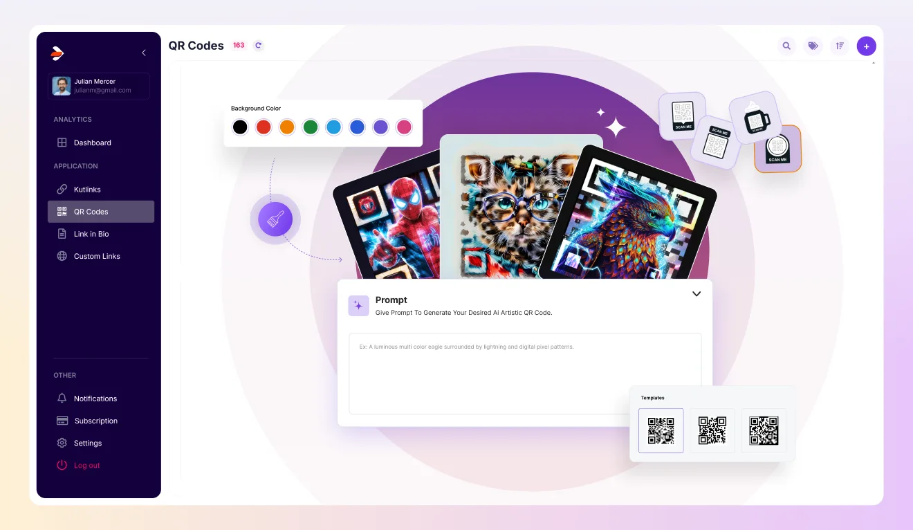 Artistic qr code generator