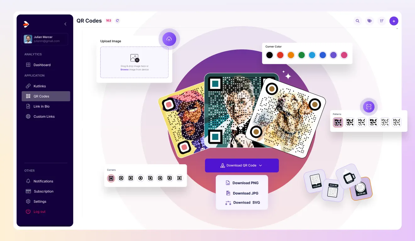 Image qr code generator